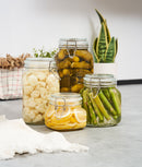 Set 8 borcane etanșe alimente, sticlă, capac cu sârmă
