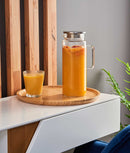 Carafă apă din sticlă, filtru inox, 1.6 L