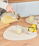 Carafă apă din sticlă, filtru inox, formă diamant, 2 L