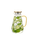 Carafă apă din sticlă, filtru inox, formă diamant, 2 L