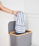 Kosz na pranie, wyjmowany worek wewnętrzny, smukły design, 75 l