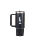 Recipient termoizolant, inox, capac cu pai flip-top, negru
